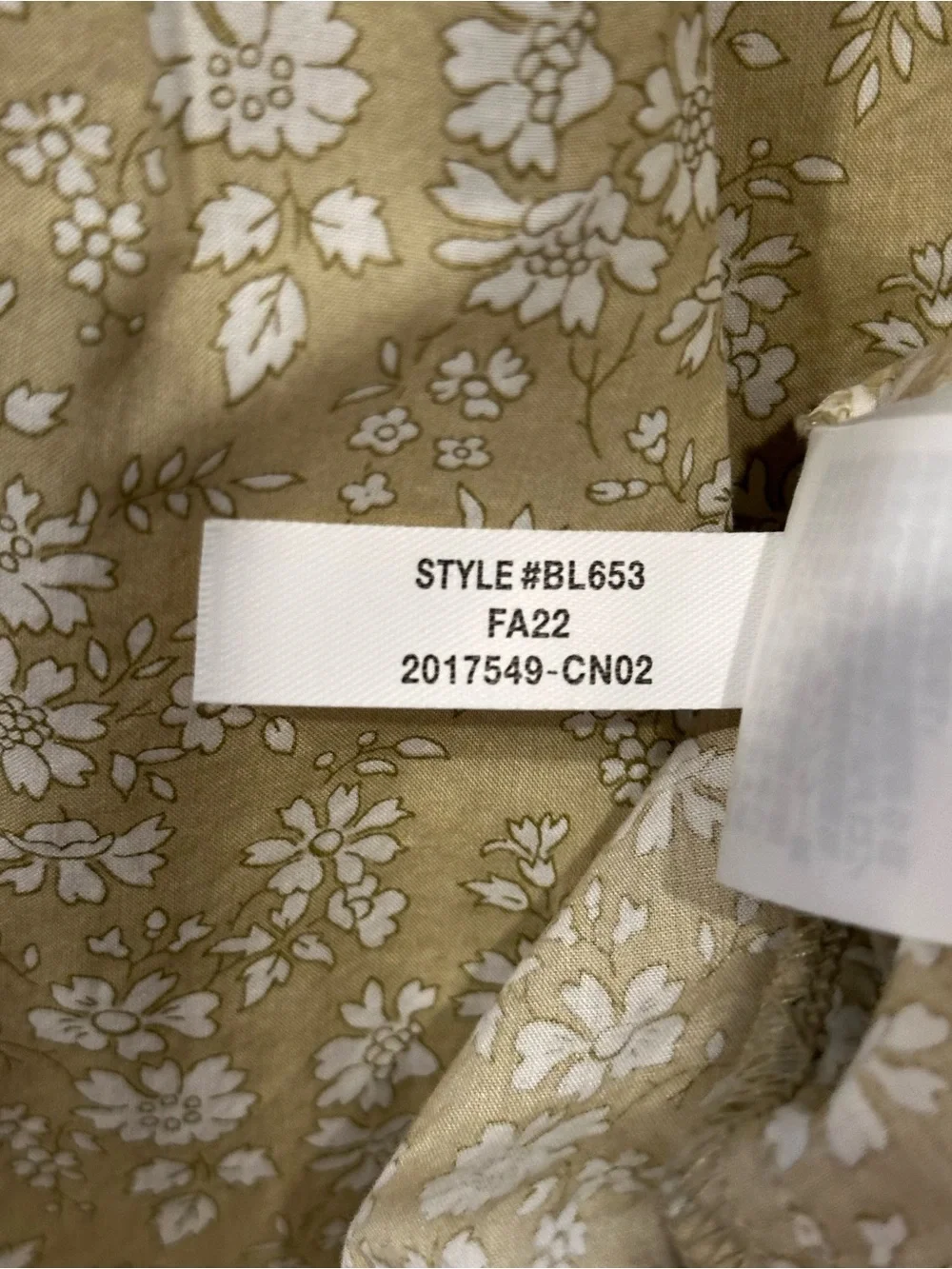 J.CREW Liberty Fabric Smocked Capel Floral Puff Long Sleeve Blouse Women’s S